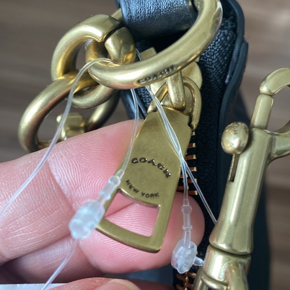 NWT Coach F31400 Elle Hobo Black Leather Handbag/ Crossbody Bag / Old Brass - Picture 6 of 10